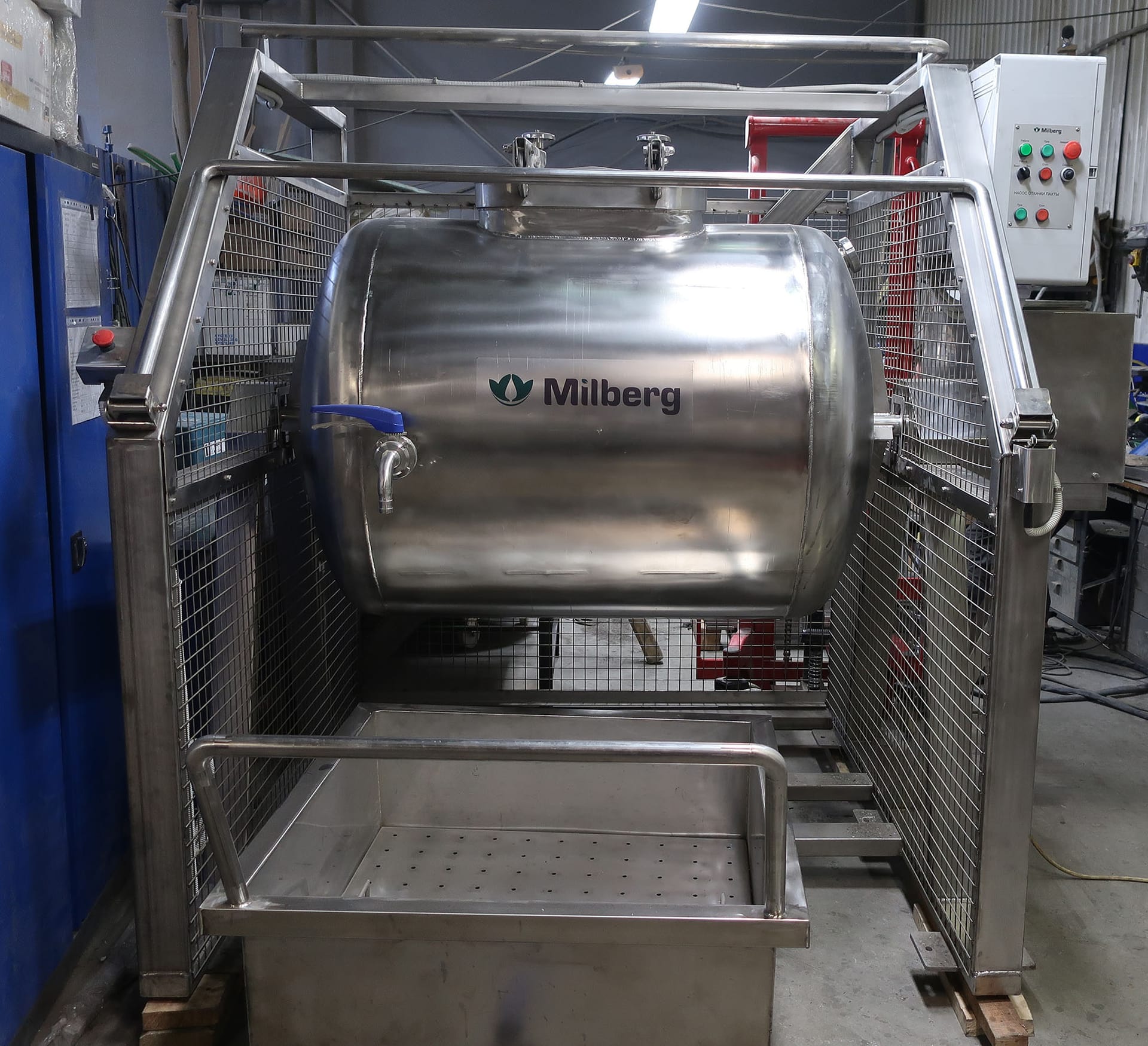 Butter churns and butter packing lines